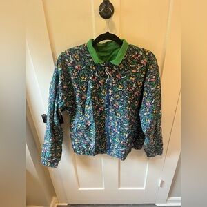 Vintage Vera Bradley Reversible 100% Cotton Bomber Jacket Large